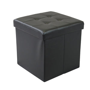 Pouf contenitore in similpelle - MADDOX Colore: Nero
