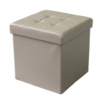 Pouf contenitore in similpelle - MADDOX Colore: Grigio