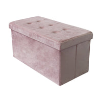 Pouf contenitore in velluto - MARCUS Colore: Rosa