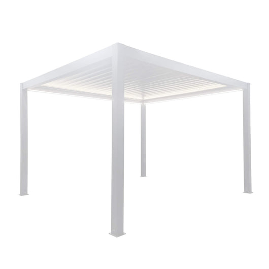 Pergola Bioclimatica motorizzata smart in alluminio - TONY PRO Dimensioni: 4X4, Colore: Bianco