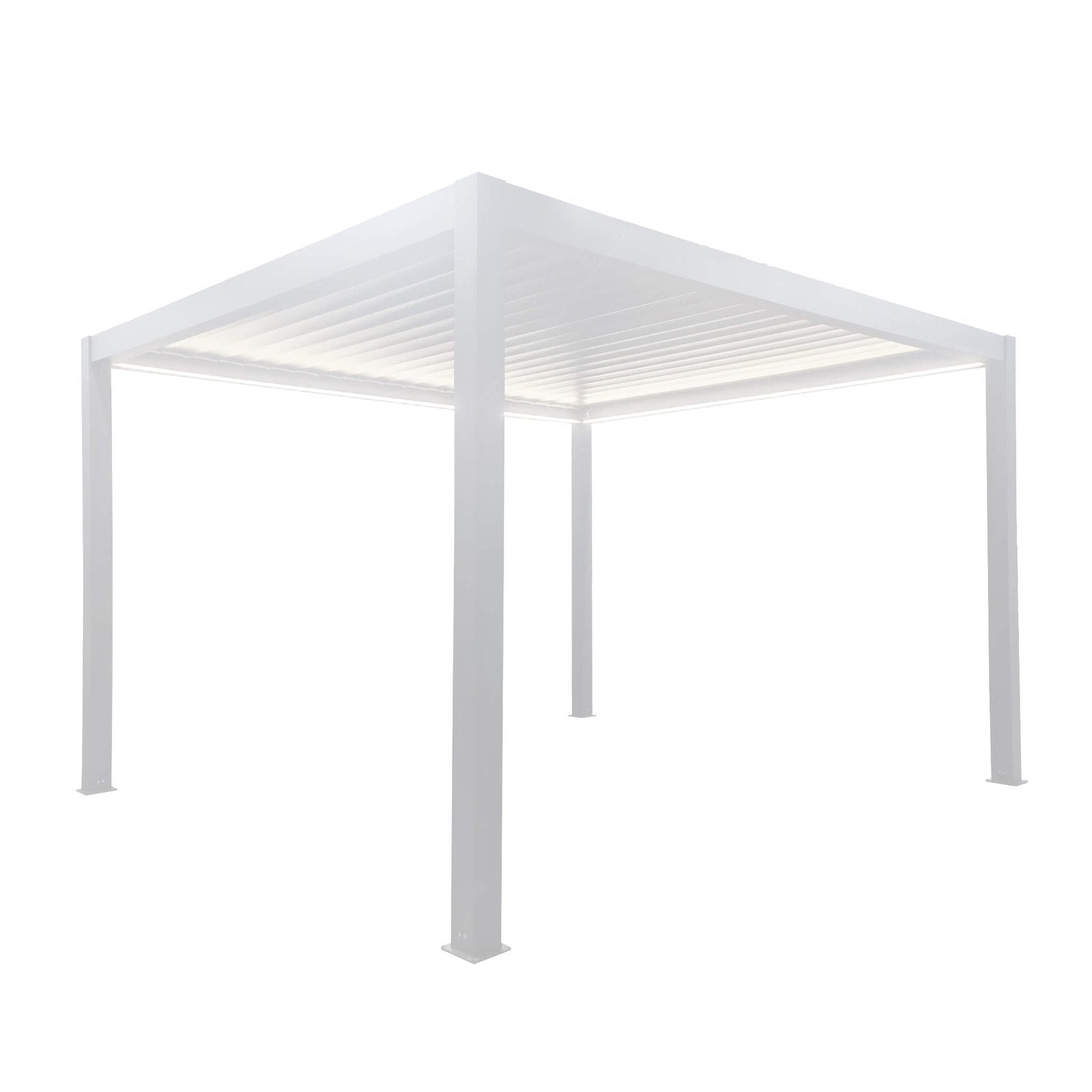 Pergola Bioclimatica motorizzata smart in alluminio - TONY PRO Dimensioni: 4X4, Colore: Bianco