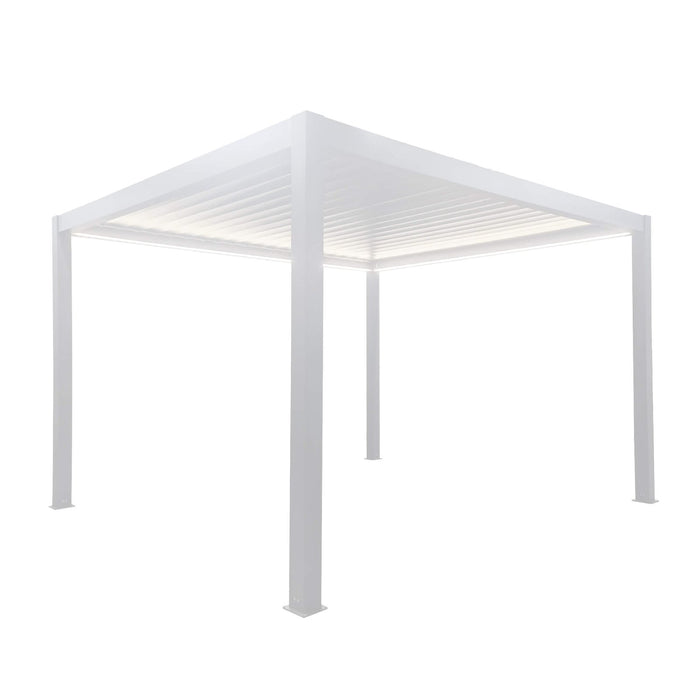 Pergola Bioclimatica motorizzata smart in alluminio - TONY PRO Dimensioni: 4X4, Colore: Bianco