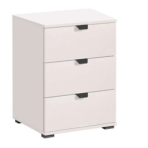 comodino moderno 3 cassetti cm 45x40x63 h - PLUS Colore: Bianco