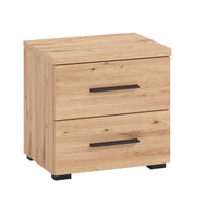 comodino moderno 2 cassetti cm 44 5x33 5x43 h - PLUS Colore: Rovere Chiaro
