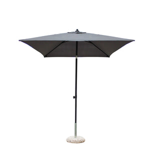 Ombrellone da Giardino palo centrale in alluminio - MUTE Colore: Grigio scuro, Dimensioni: 2x2