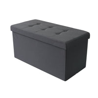 Pouf contenitore in stoffa - NADIA Colore: Nero
