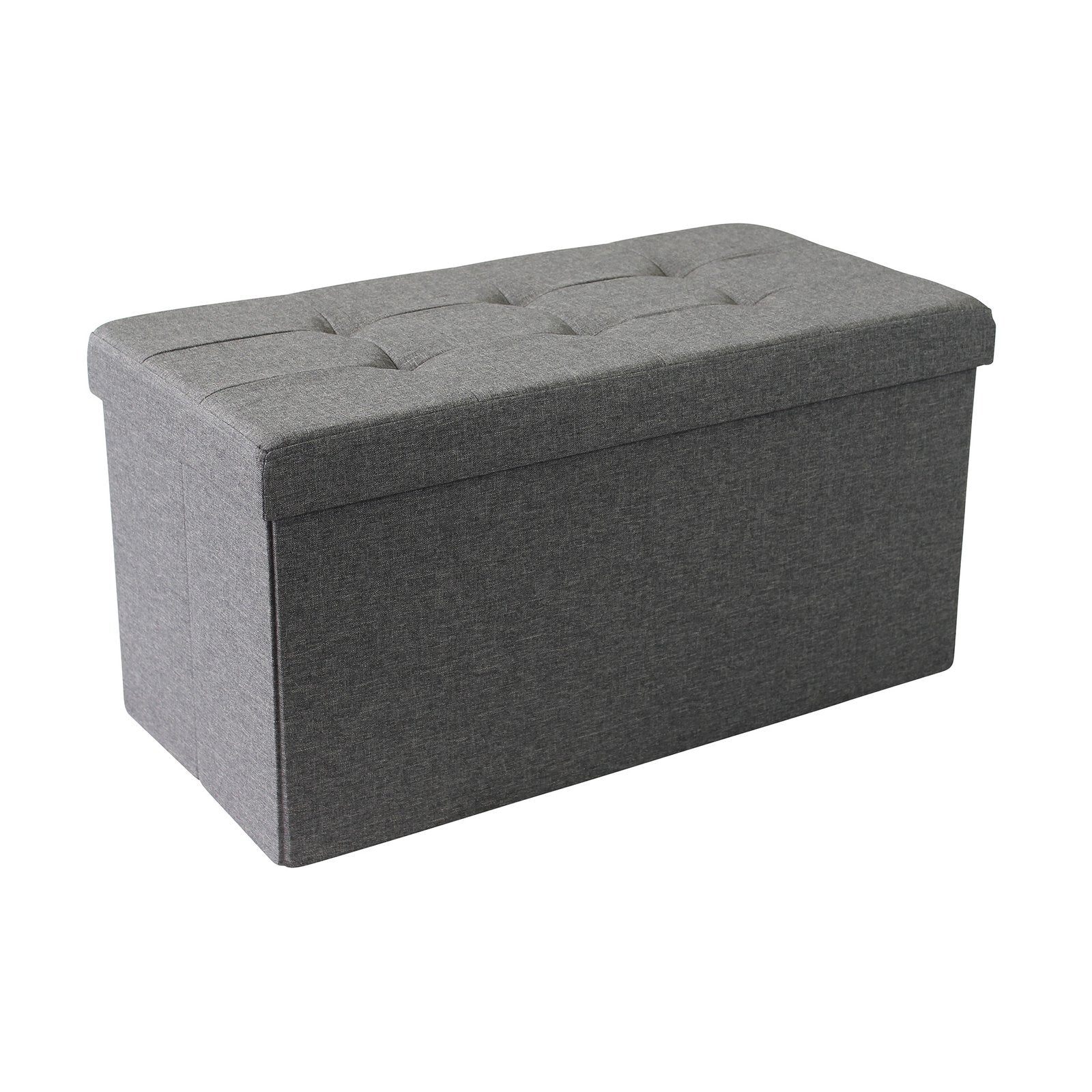 Pouf contenitore in stoffa - NADIA Colore: Grigio scuro