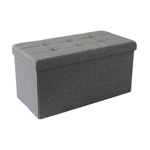 Pouf contenitore in stoffa - NADIA Colore: Grigio scuro