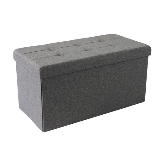 Pouf contenitore in stoffa - NADIA Colore: Grigio scuro