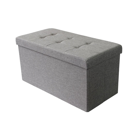 Pouf contenitore in stoffa - NADIA Colore: Grigio