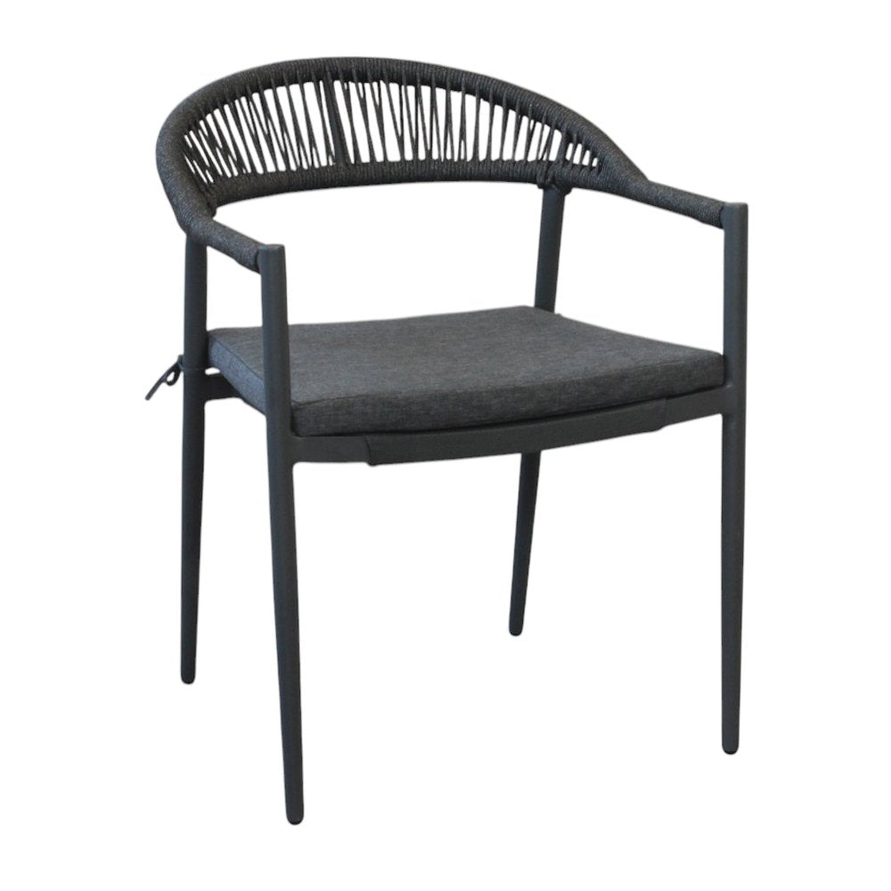 Poltrona impilabile da giardino - ORIAN Colore: Antracite