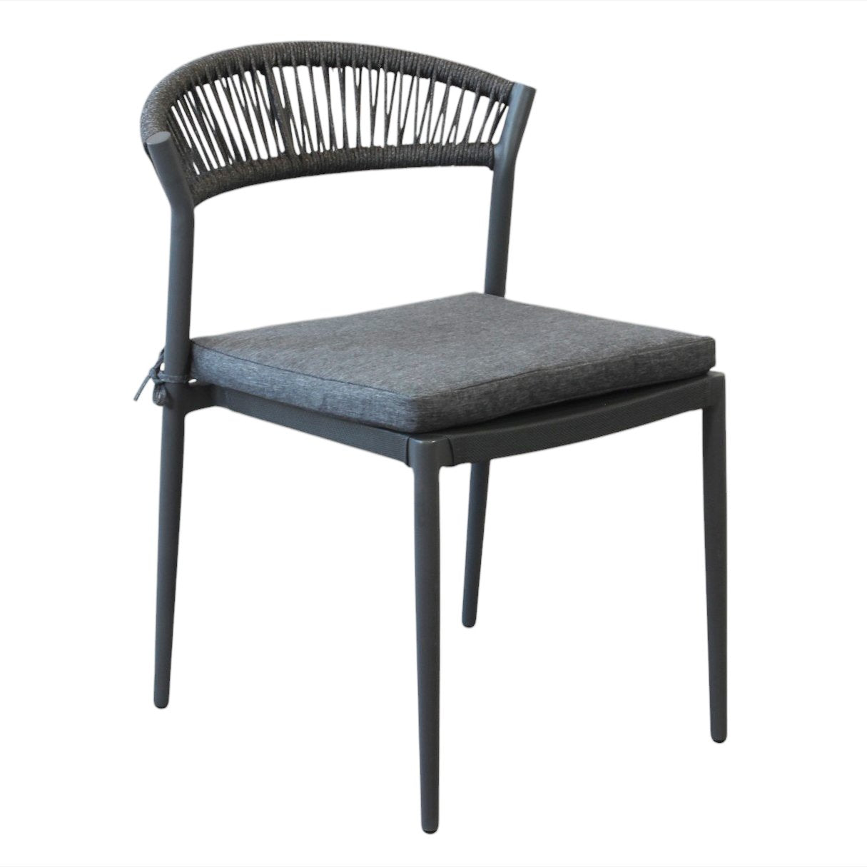 Sedia impilabile da giardino in Alluminio - ORIAN Colore: Antracite