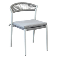 Sedia impilabile da giardino in Alluminio - ORIAN Colore: Bianco