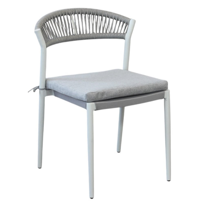 Sedia impilabile da giardino in Alluminio - ORIAN Colore: Bianco