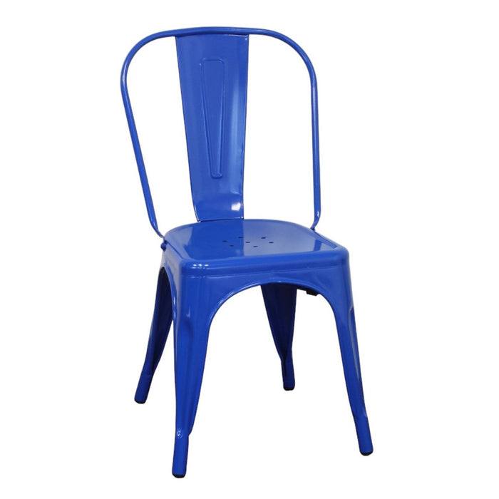 Sedia impilabile in acciaio da interno - ORPHEUS Colore: Blu