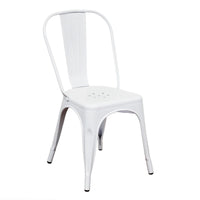 Sedia impilabile in acciaio da interno - ORPHEUS Colore: Bianco