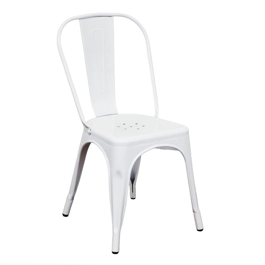 Sedia impilabile in acciaio da interno - ORPHEUS Colore: Bianco