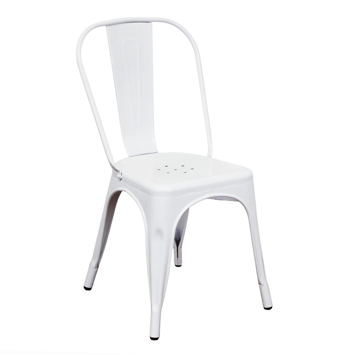 Sedia impilabile in acciaio da interno - ORPHEUS Colore: Bianco