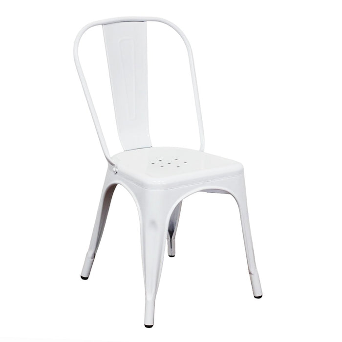 Sedia impilabile in acciaio da interno - ORPHEUS Colore: Bianco