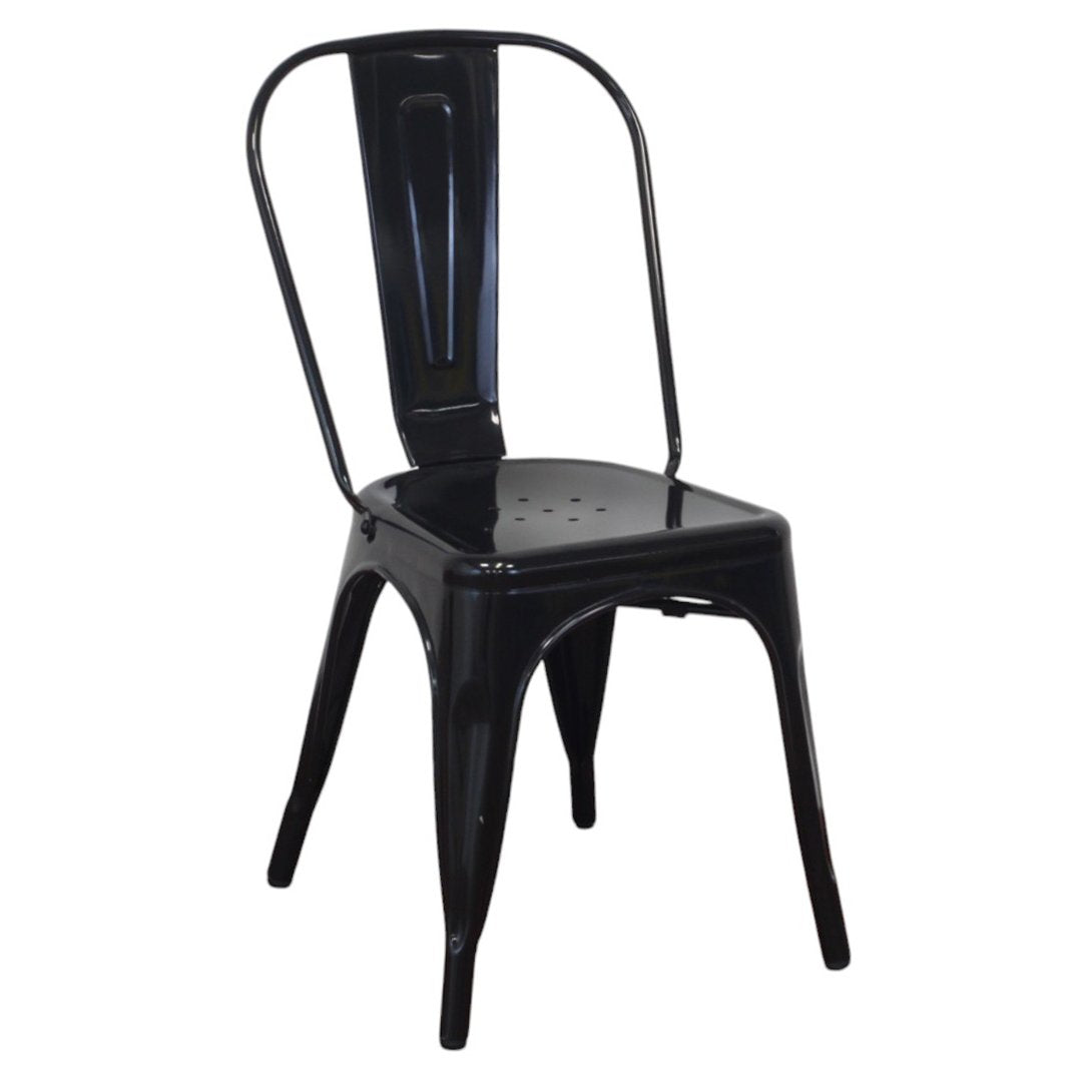 Sedia impilabile in acciaio da interno - ORPHEUS Colore: Nero