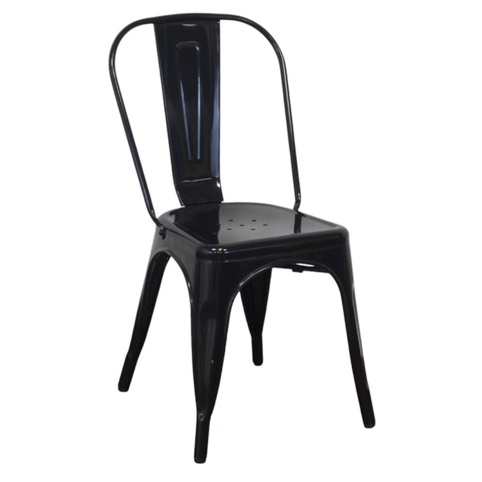 Sedia impilabile in acciaio da interno - ORPHEUS Colore: Nero