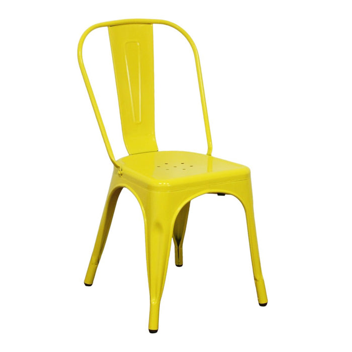 Sedia impilabile in acciaio da interno - ORPHEUS Colore: Giallo