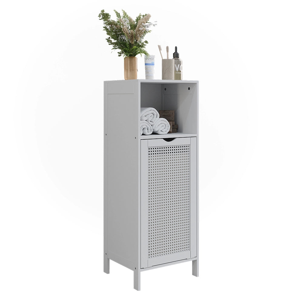 Vicco mobiletto bagno Bianco 36 x 98 cm con cesto portabiancheria