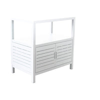 Mobiletto contenitore da giardino in alluminio - PHIL Colore: Bianco