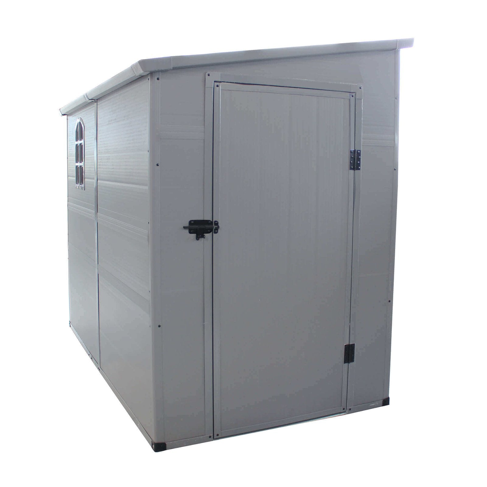 Casetta Porta Attrezzi da Giardino in Plastica cm 143x247x194 - REX Colore: Grigio chiaro