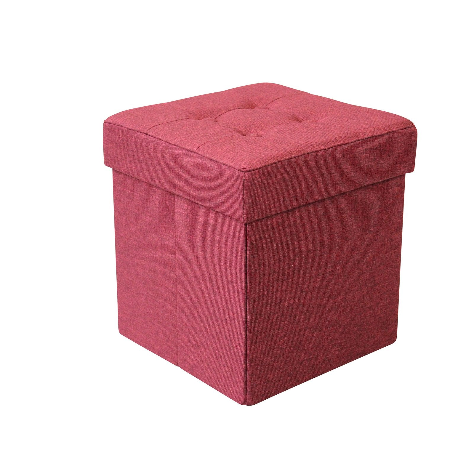 Pouf contenitore in stoffa - STOFFY Colore: Rosso