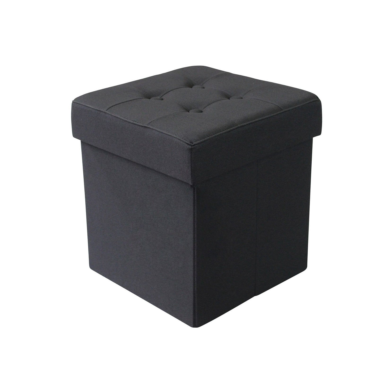 Pouf contenitore in stoffa - STOFFY Colore: Nero