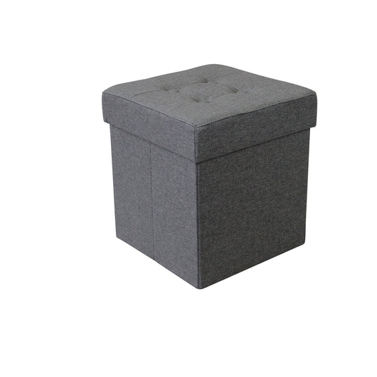Pouf contenitore in stoffa - STOFFY Colore: Grigio scuro