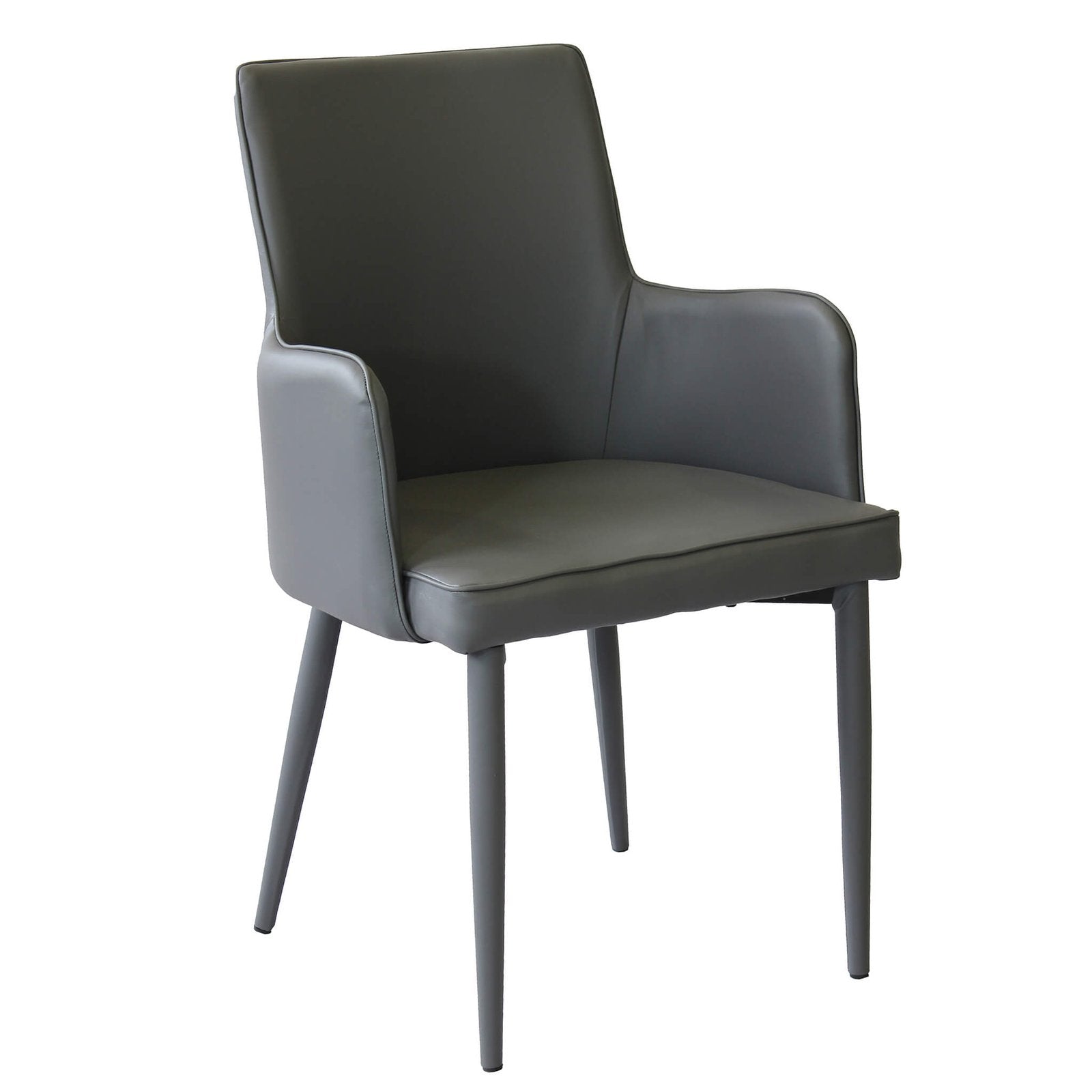 Sedia con braccioli per tavolo da pranzo - TAMI Colore: Grigio scuro