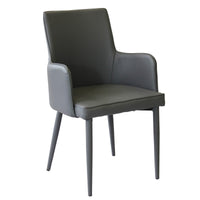 Sedia con braccioli per tavolo da pranzo - TAMI Colore: Grigio scuro
