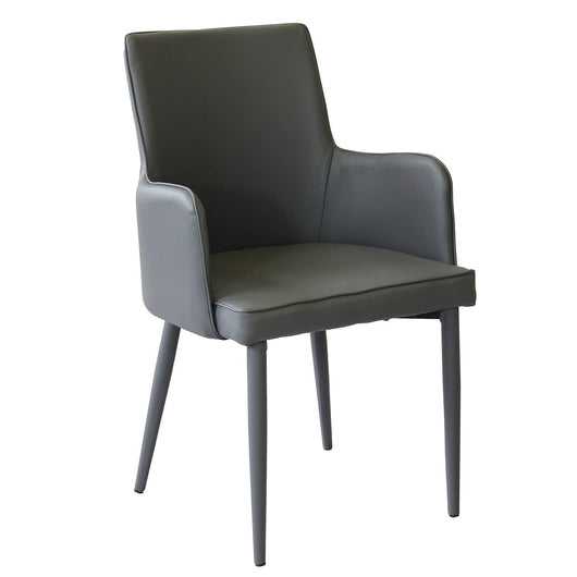 Sedia con braccioli per tavolo da pranzo - TAMI Colore: Grigio scuro