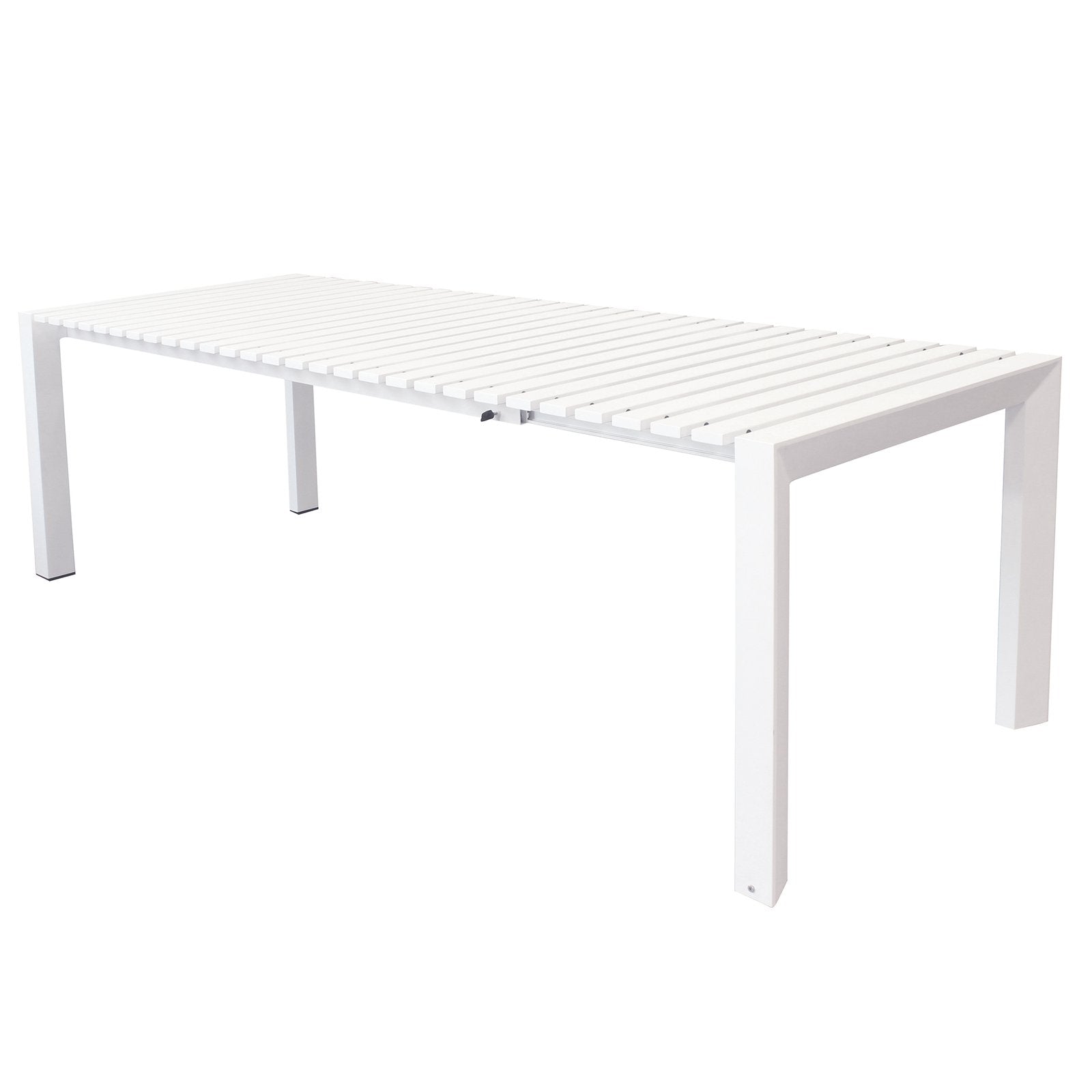 Tavolo da giardino allungabile in alluminio 182/237x90 cm - THALIA Colore: Bianco