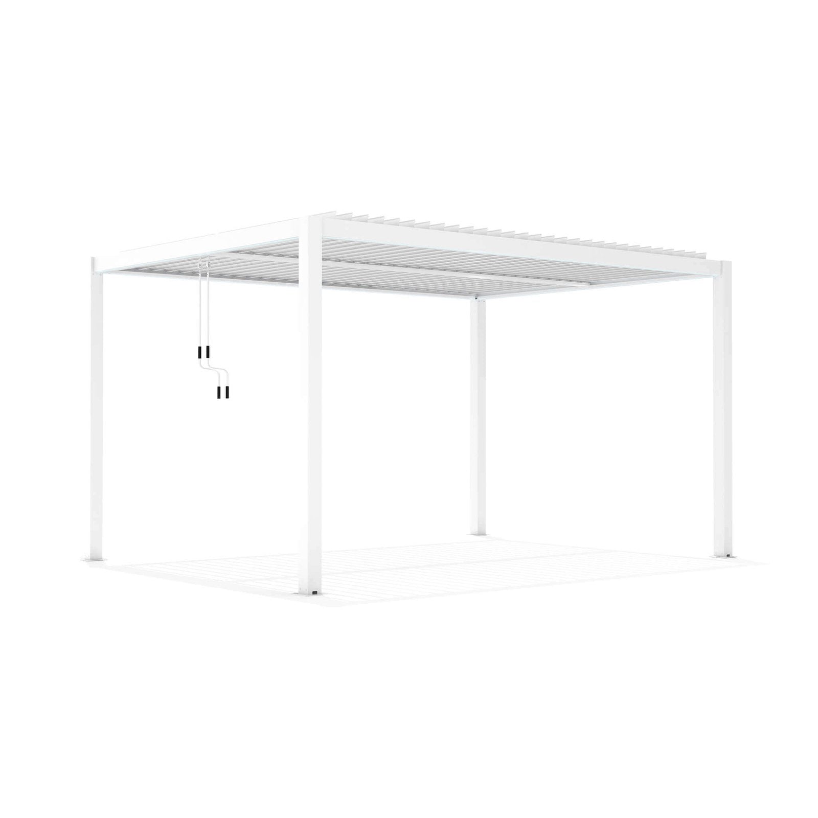 Pergola bioclimatica in alluminio - TONY Colore: Bianco, Dimensioni: 3X4