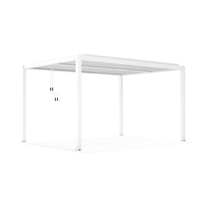 Pergola bioclimatica in alluminio - TONY Colore: Bianco, Dimensioni: 3X4