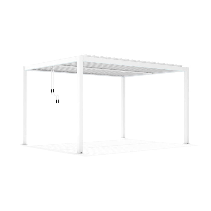 Pergola bioclimatica in alluminio - TONY Colore: Bianco, Dimensioni: 3X4