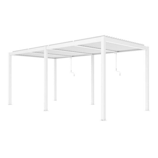 Pergola bioclimatica in alluminio - TONY Colore: Bianco, Dimensioni: 7,8X4