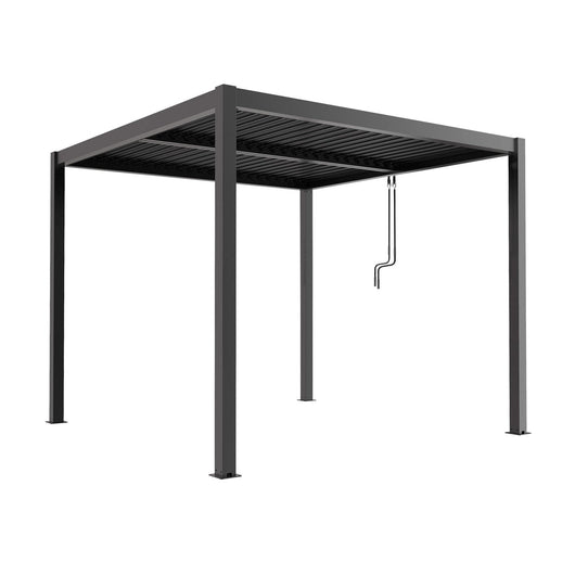 Pergola bioclimatica in alluminio - TONY Dimensioni: 3X3, Colore: Antracite
