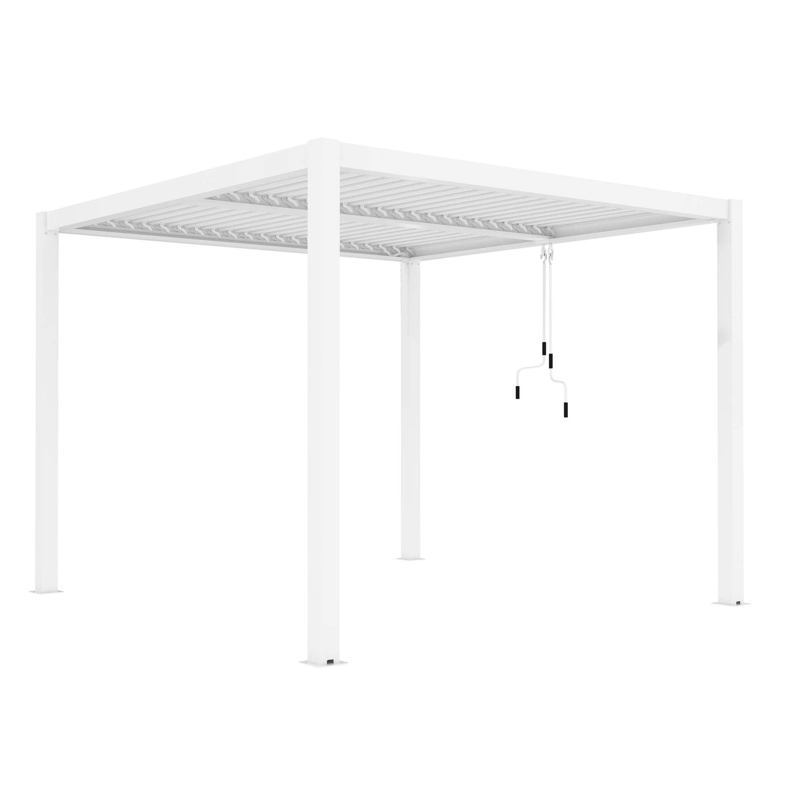 Pergola bioclimatica in alluminio - TONY Colore: Bianco, Dimensioni: 3X3