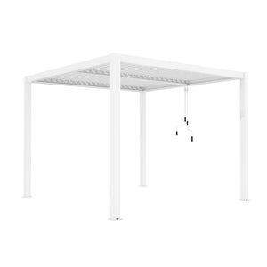Pergola bioclimatica in alluminio - TONY Colore: Bianco, Dimensioni: 4X4