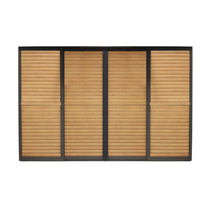 Laterale scorrevole per pergola bioclimatica con lamelle in alluminio - TONY Colore: Effetto Legno, Dimensioni: 4 M