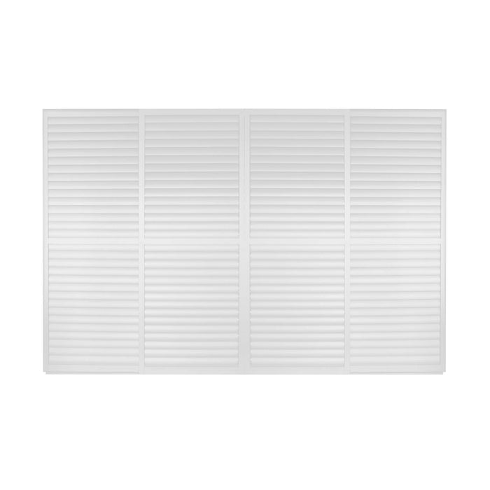 Laterale scorrevole per pergola bioclimatica con lamelle in alluminio - TONY Dimensioni: 4 M, Colore: Bianco