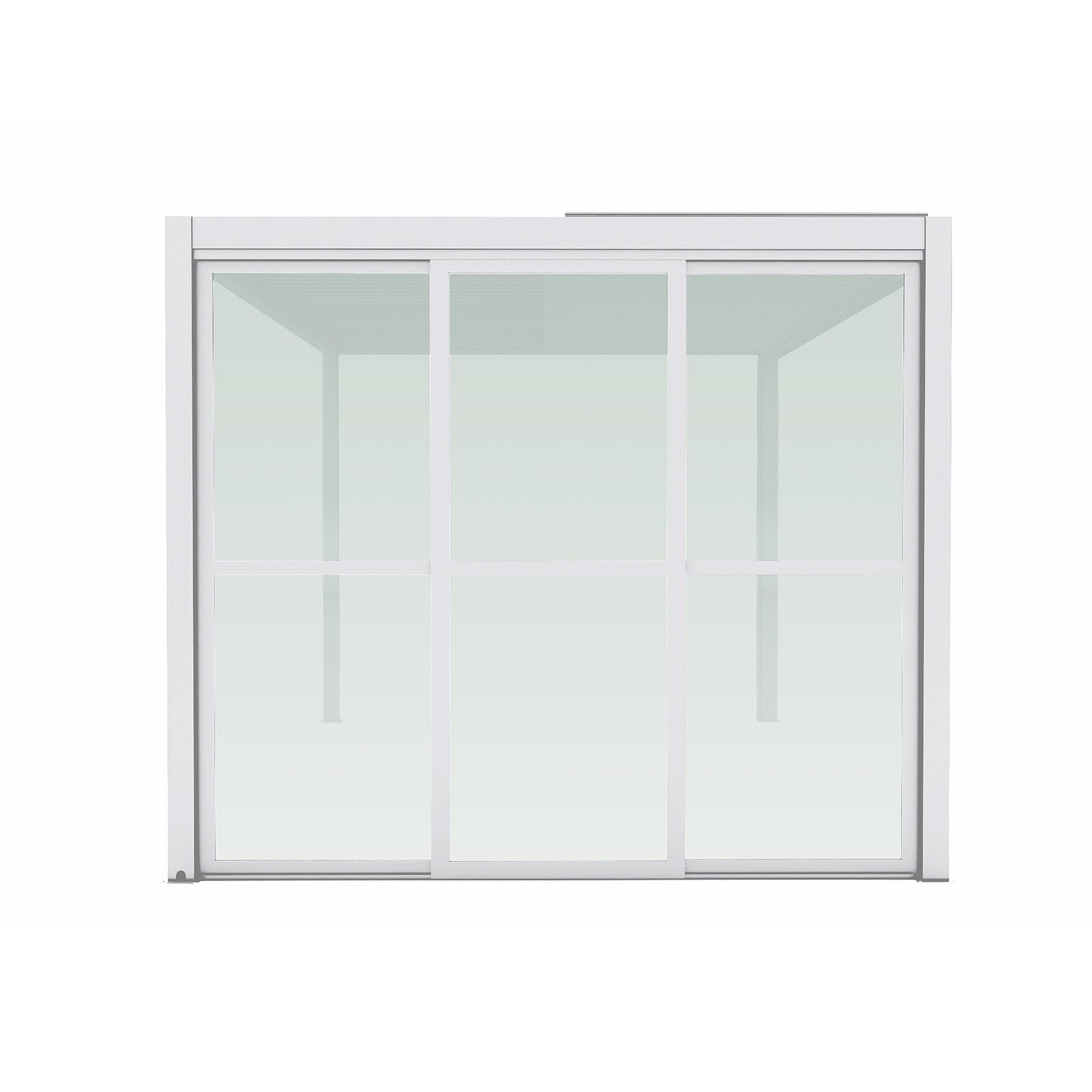 Parete laterale in policarbonato per pergola bioclimatica Tony - TONY Colore: Bianco