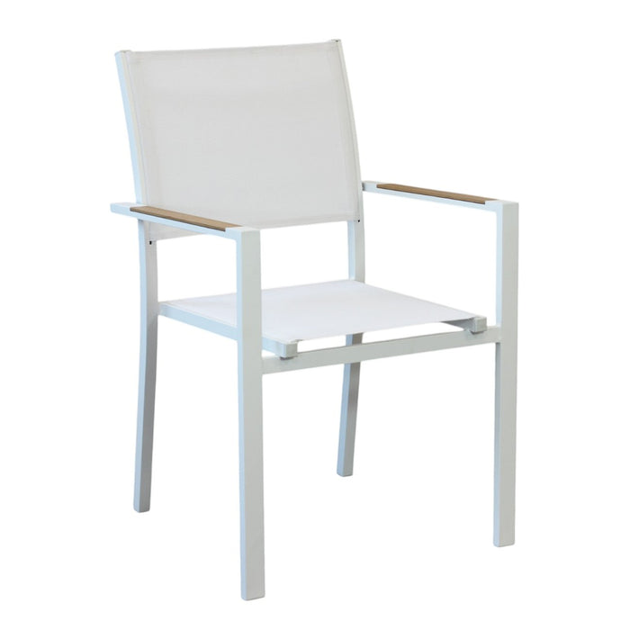 Poltrona impilabile da giardino - UNA Colore: Bianco