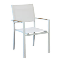 Poltrona impilabile da giardino - UNA Colore: Bianco