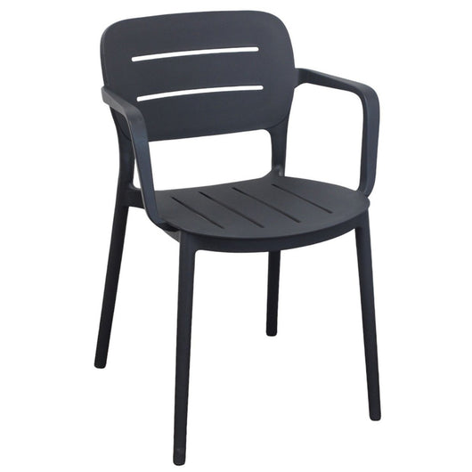 Poltrona impilabile in resina da esterno - URANIA Colore: Antracite
