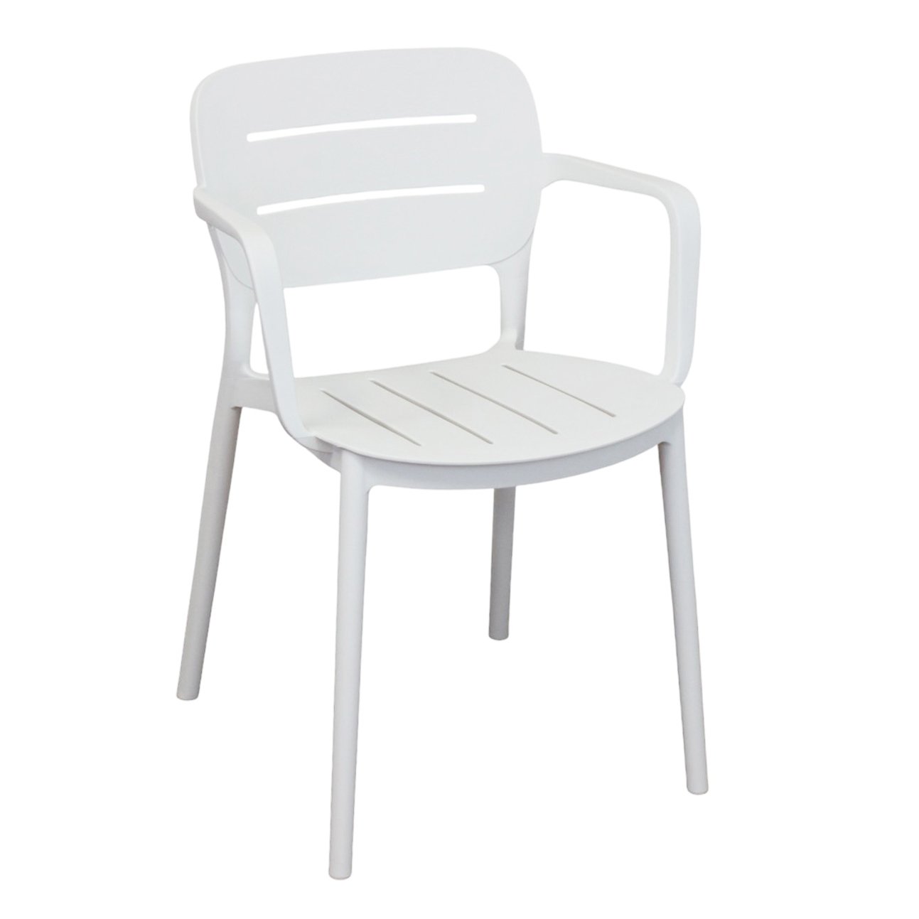 Poltrona impilabile in resina da esterno - URANIA Colore: Bianco